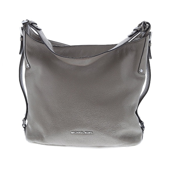 Michael Kors Pebbled Leather Shoulder Bag  - Gray - Picture 1 of 7